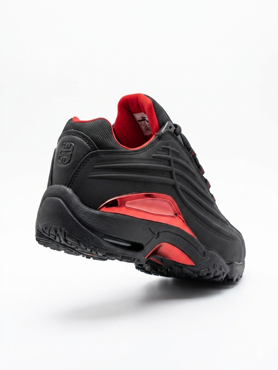 Tenis Deportivas Tech Negras con Rojo