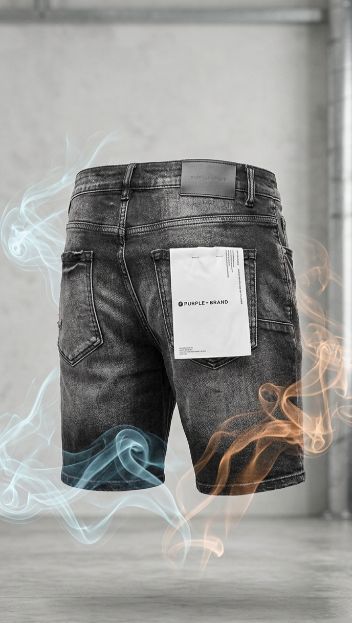 Shorts Urbanos Premium Purple Brand - Estilo Sunset Ripped
