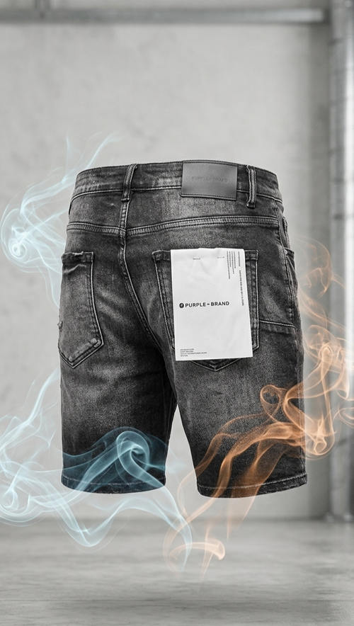 Shorts Urbanos Premium Purple Brand - Estilo Sunset Ripped