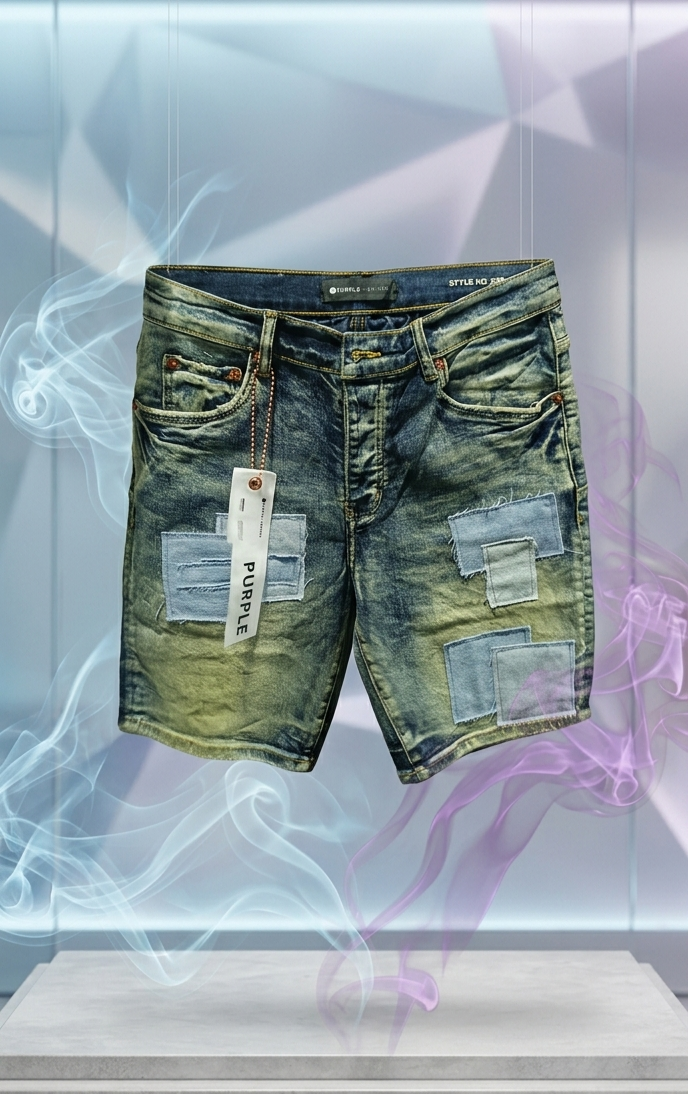 Shorts Urbanos Premium Purple Brand - Estilo Sunset Ripped
