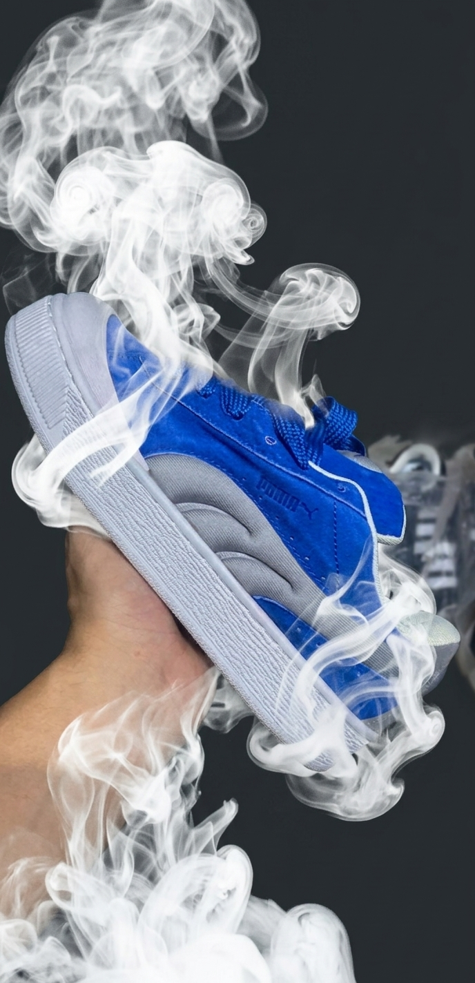 Tenis Urbanas Puma Suede Azul/Gris - Estilo Retro Premium