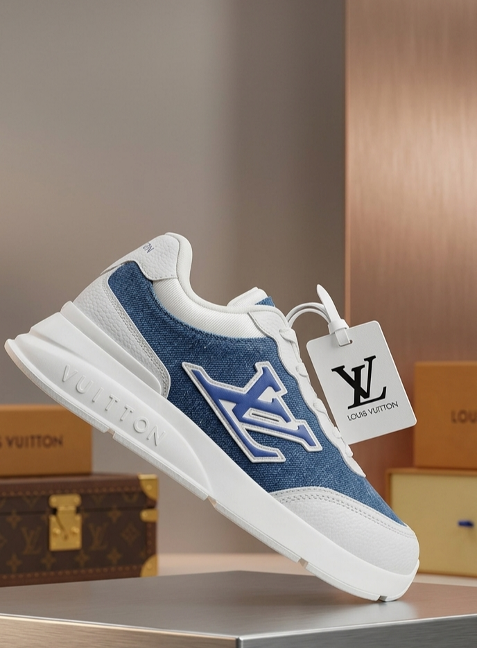 Tenis Urbanas LV Luxe Edition - Estilo Denim Blue