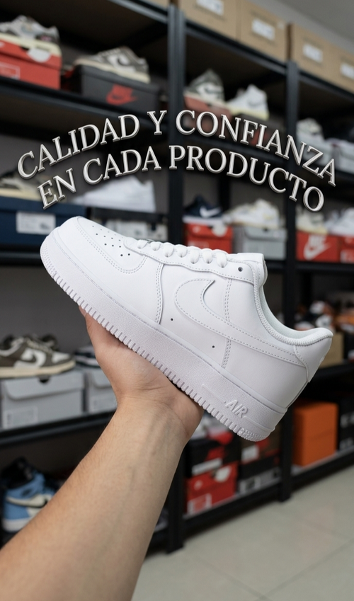 Tenis Urbanas Air Force 1 Blancas Total - Clásico